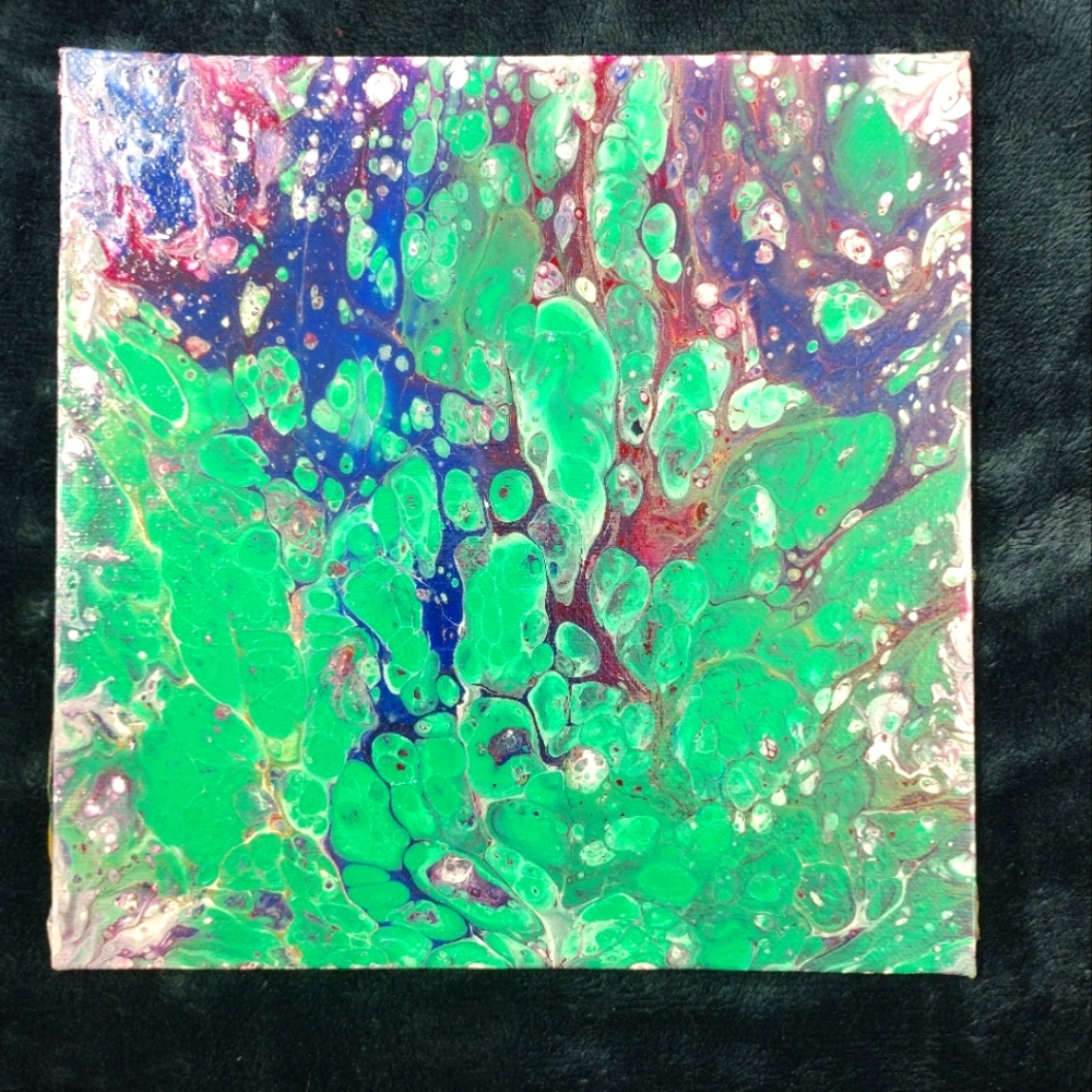 Acrylic fluid art painting